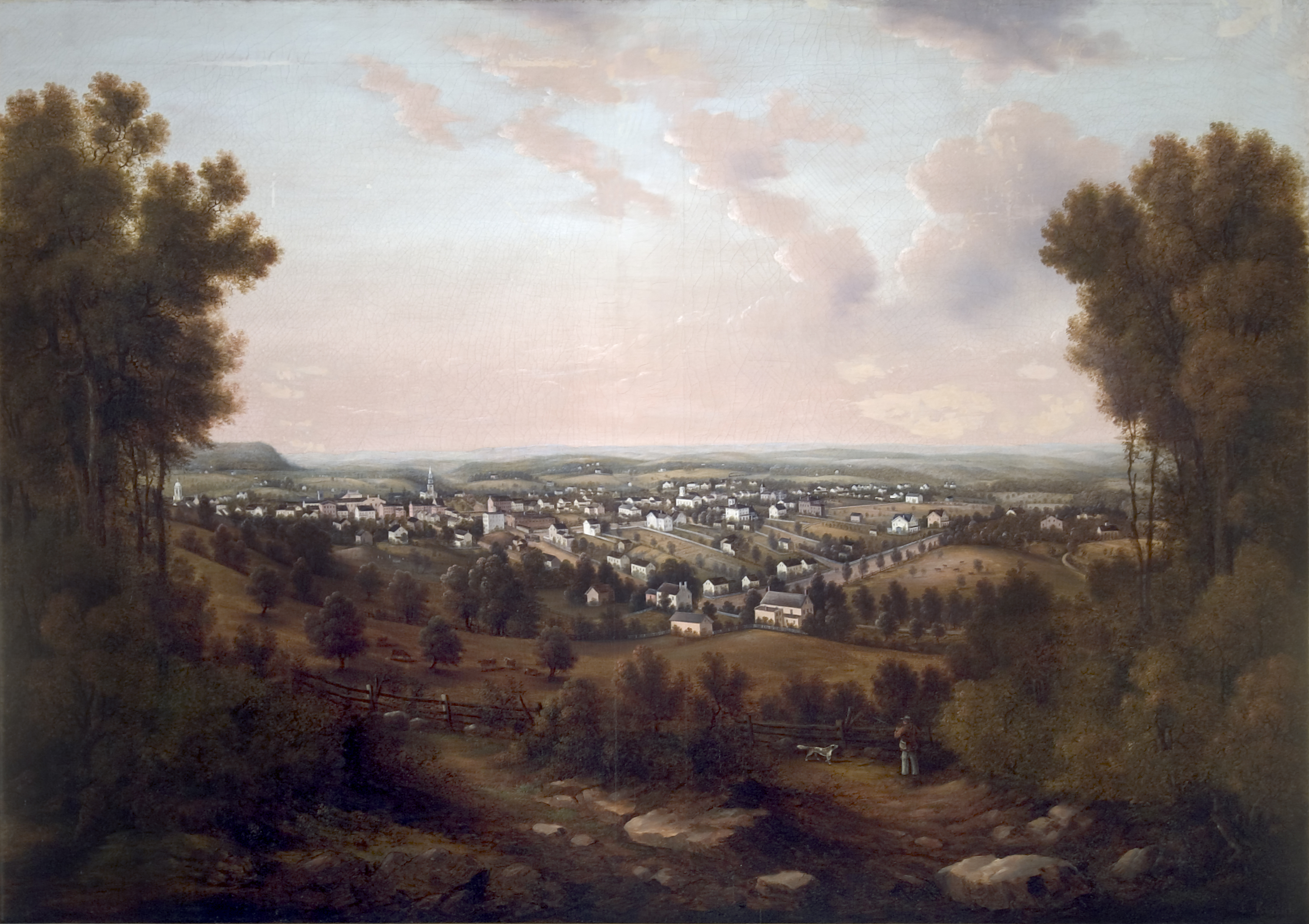 Una vista de Morristown desde Fort Nonsense - Colección de Bellas Artes Kranich Macculloch Hall
