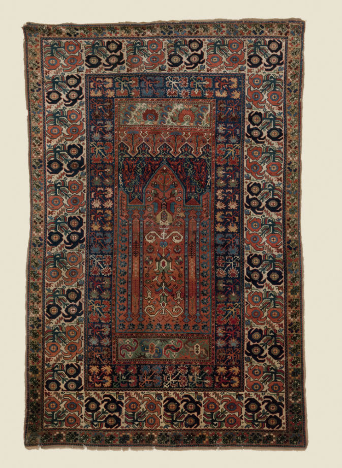 Colecciones de alfombras del Museo Histórico Macculloch Hall: Alfombra de oración estilo Gordes