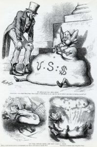 Uncle Sam and Money Bag