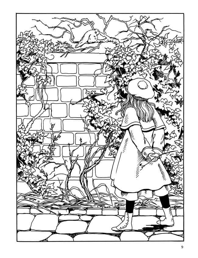 robin coloring book page