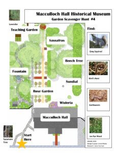 Garden scavenger hunt graphic.