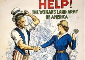 Promotional poster for the Woman's Land Army